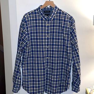Banana Republic Grant Fit Plaid Custom 078 Wash Shirt